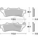 JUEGO PASTILLAS FRENO HONDA FORZA 250 00/04 SBS R: P156HF
