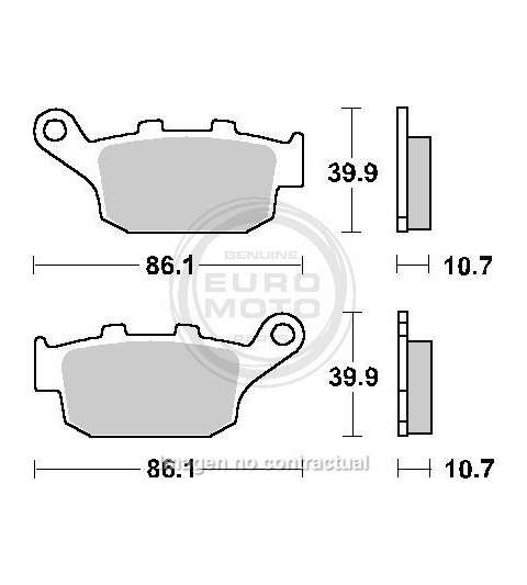 JUEGO PASTILLAS FRENO HONDA FORESIGHT 250 00 - SBS - R: P161HF