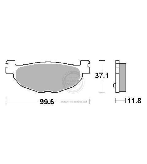 JUEGO PASTILLAS FRENO YAMAHA T-MAX 500 08, T-MAX 530 12 - SBS - R: P185HF