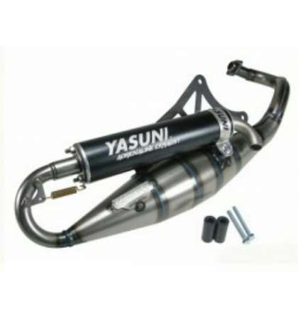 TUBO DE ESCAPE PIAGGIO SCOOTER 50 COLA NEGRO ANODIZADO " R " YASUNI R: TUB420B