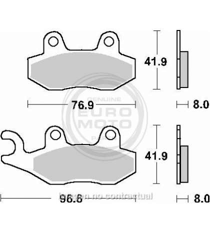 Pastiglie Freno Anteriori PEUGEOT GEOPOLIS 125 Dal 2006 POLINI 174.0017 - 2