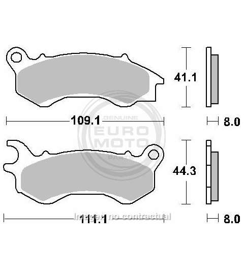 JUEGO PASTILLAS FRENO HONDA PCX 125 10/14 - SBS - R: P205HF
