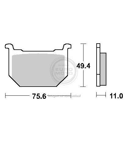 JUEGO PASTILLAS FRENO SUZUKI GN 250 86/97 - SBS - R: P533HF