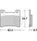 JUEGO PASTILLAS FRENO YAMAHA TZR 125 94 - SBS - R: P555HF