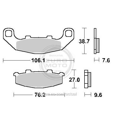 JUEGO PASTILLAS FRENO KAWASAKI NINJA 250 88/07 - SBS - R: P615HF