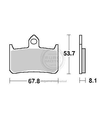 JUEGO PASTILLAS FRENO HONDA VFR 750 R 88/93 - SBS - R: P622HF