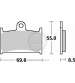 JUEGO PASTILLAS FRENO SUZUKI GSX R 750 88/93 - SBS - R: P624HF