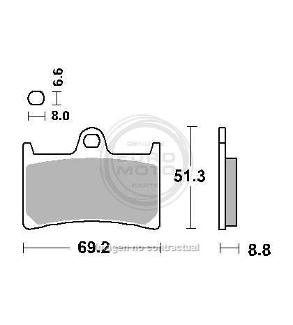 JUEGO PASTILLAS FRENO YAMAHA FAZER 600 97/03 - SBS - R: P634HF
