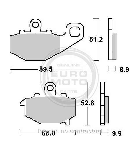 JUEGO PASTILLAS FRENO KAWASAKI ZX6 RR NINJA 600 98/02 - SBS - R: P687HF