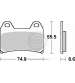 JUEGO PASTILLAS FRENO DUCATI MONSTER 620 02/05 -SBS - R: P706HF