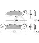 JUEGO PASTILLAS FRENO" SBS " SINTER KAWASAKI KFX 450 07 SBS R: P801SI