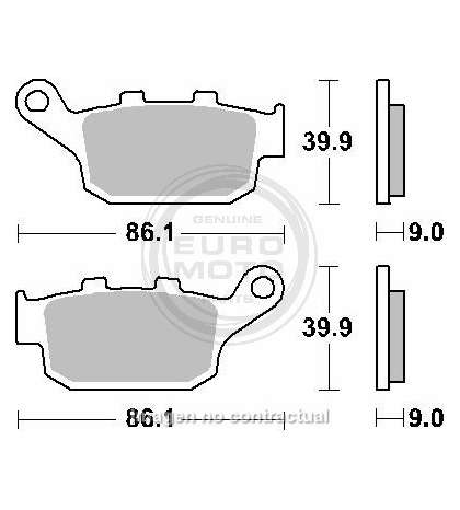 JUEGO PASTILLAS FRENO HONDA CB F 650 14 - SBS - R: P881HF