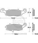 JUEGO PASTILLAS FRENO KAWASAKI VN 1500 02/03 SBS R: P886HF