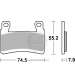 JUEGO PASTILLAS FRENO " SINTER " KAWASAKI ZX6R NINJA 636 13/15 - SBS - R: P894HS