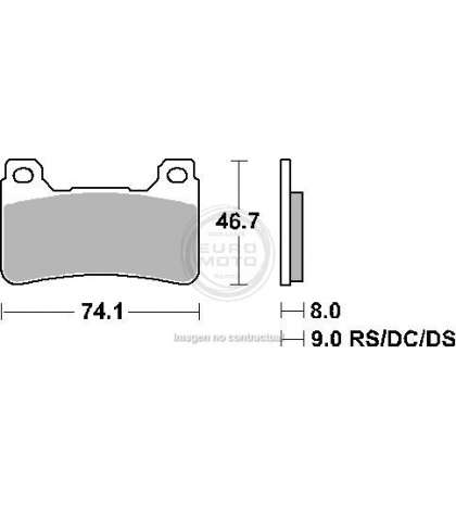 JUEGO PASTILLAS FRENO DELANTERAS " DUAL CARBONO " HONDA CBR 600 RR 05/06 - SBS - R: P809DC
