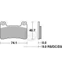 JUEGO PASTILLAS FRENO DELANTERAS " DUAL CARBONO " HONDA CBR 600 RR 05/06 SBS R: P809DC