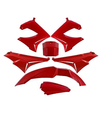 KIT DE CARENADOS DERBI SENDA DRD 02/05 X- RACE X-TREME 04/08 ROJO ( 7 PIEZAS ) TNT R: 350003