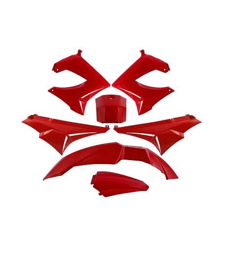 KIT DE CARENADOS DERBI SENDA DRD 02/05 X- RACE X-TREME 04/08 ROJO ( 7 PIEZAS ) TNT R: 350003