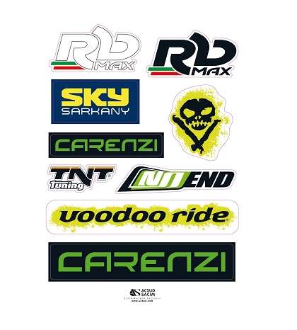 KIT DE PEGATINAS RB MAX / CARENZI / NOEND 210 X 300 MM R: 500001C