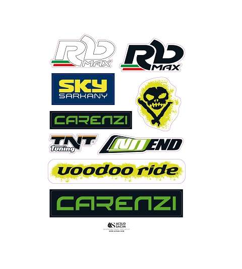 KIT DE PEGATINAS RB MAX / CARENZI / NOEND 210 X 300 MM R: 500001C