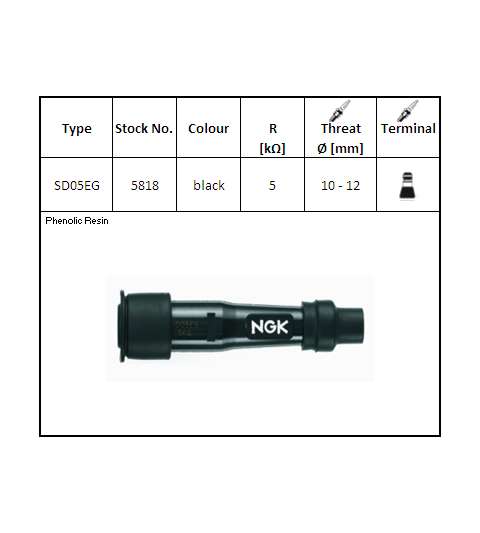 PIPA BUJÍA NGK SD05EG