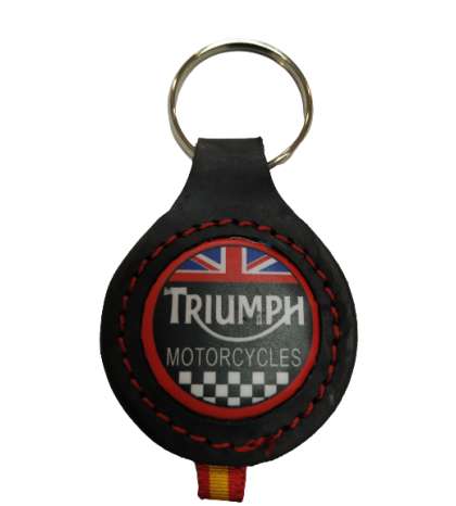 LLAVERO EL PIEL ( FABRICADO EN ESPAÑA ) MOTO TRIUMPH