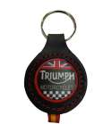 LLAVERO DE PIEL ( FABRICADO EN ESPAÑA ) LOGO TRIUMPH
