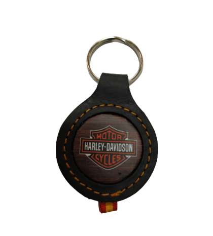 LLAVERO DE PIEL ( FABRICADO EN ESPAÑA ) LOGO HARLEY DAVIDSON