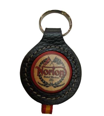 LLAVERO DE PIEL ( FABRICADO EN ESPAÑA ) LOGO NORTON