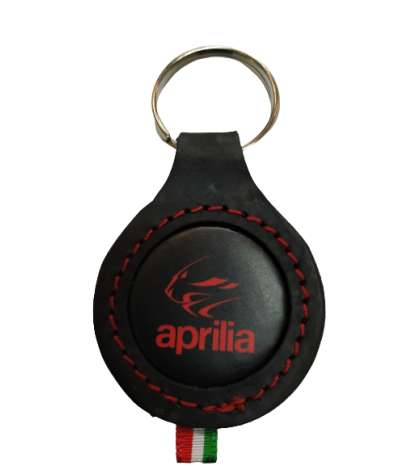 LLAVERO DE PIEL ( FABRICADO EN ESPAÑA ) LOGO APRILIA