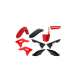 KIT MX HONDA CRF 250 R (18-21) 450 R (17-21) ROJO CR04 / NEGRO POLISPORT R: 90833