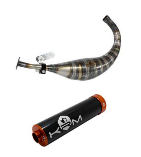 TUBO ESCAPE COMPLETO MINARELLI AM 6 90 / 110 C.C. ALUMINIO NARANJA KRM R: EKRKAN