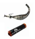 TUBO ESCAPE COMPLETO MINARELLI AM 6 90 / 100 C.C. ALUMINIO NARANJA KRM R: EKRKAN