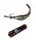 TUBO ESCAPE COMPLETO DERBI E3 ( MOTOR PIAGGIO ) 90 / 110 C.C. ALUMINIO NARANJA KRM R: EKRMDAN