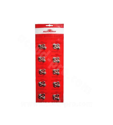 ENGANCHE RÁPIDO DE CADENA PARA BICICLETA DE 10 VELOCIDADES SUNRACE (BLÍSTER DE 10) R: V575033