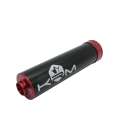 SILENCIADOR ESCAPE 70 / 90 C.C. ALUMINIO NEGRO ROJO KRM R: KR158F