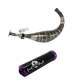TUBO ESCAPE COMPLETO AM 6 80 / 90 C.C. ALUMINIO LILA KRM R: KR8090L