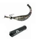 TUBO ESCAPE COMPLETO AM 6 80 / 90 C.C. ALUMINIO NEGRO KRM R: EKRMNN