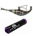 TUBO DE ESCAPE MINARELLI HORIZONTAL 90 / 100 CC - SALIDA TIPO BIDALOT NEGRO LILA - KRM - R: ENL