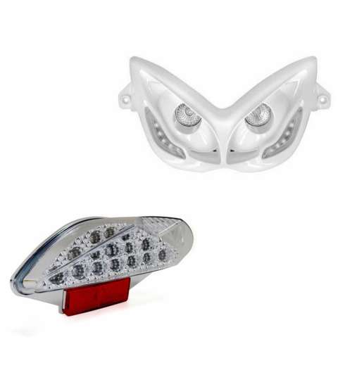 KIT FARO BLANCO + PILOTO LED YAMAHA AEROX 50 TNT R: KFB