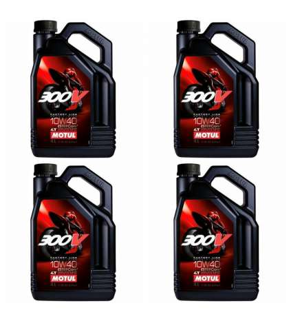CAJA ( 4 UNIDADES DE 4 LITROS ) MOTUL 300V-2 10W 40 4T. FACTORY LINE RACING R: PA1040M