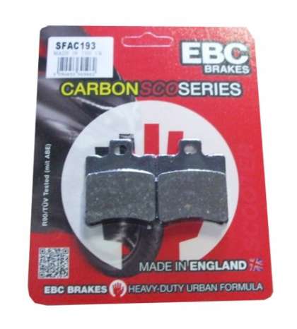 JUEGO PASTILLAS FRENO " CARBONO / COBRE " YAMAHA AEROX DELANTERAS EBC R: SFAC193