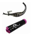 ESCAPE KRM 70-80 C.C. AM 6 SILENCIADOR NEGRO/ROSA R: EKNRS70