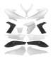 KIT PLASTICOS COMPETICIÓN BLANCA YAMAHA TMAX 500CC 2008-12 (13 PIEZAS) R: 369000L