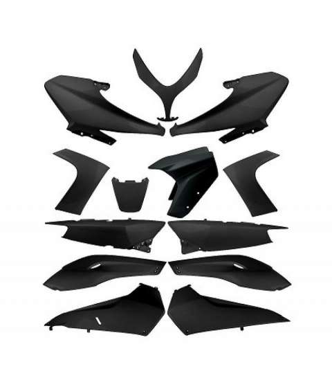 KIT PLASTICOS YAMAHA TMAX 500CC 2008-12 NEGRO BRILLO (13 PIEZAS) R: 369000M
