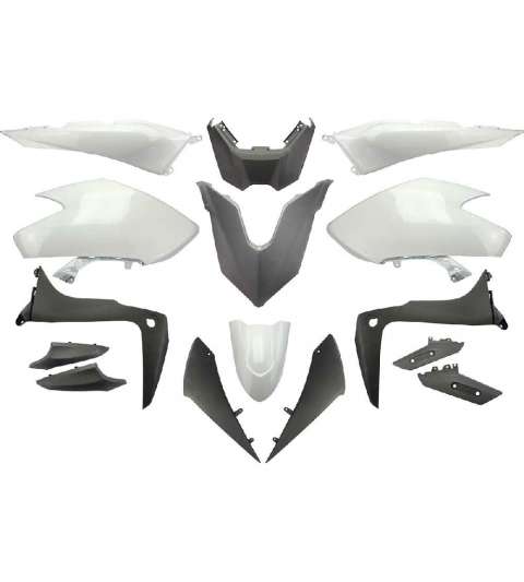 KIT DE PLASTICOS YAMAHA TMAX 530 2017-19 SX / DX BLANCO COMPETICIÓN ( 15 PIEZAS ) R: 367315