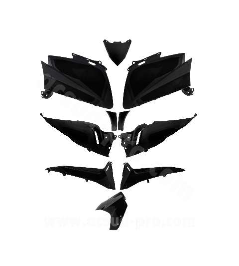 KIT DE PLASTICOS YAMAHA TMAX 530CC 2012- 14 NEGRO BRILLO (10 PIEZAS) R: 367305