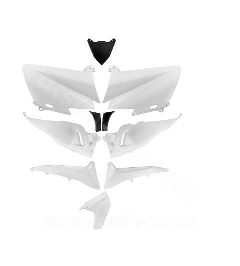 KIT DE PLASTICOS YAMAHA TMAX 530CC 2012- 14 BLANCO COMPETICIÓN (10 PIEZAS) R: 367306