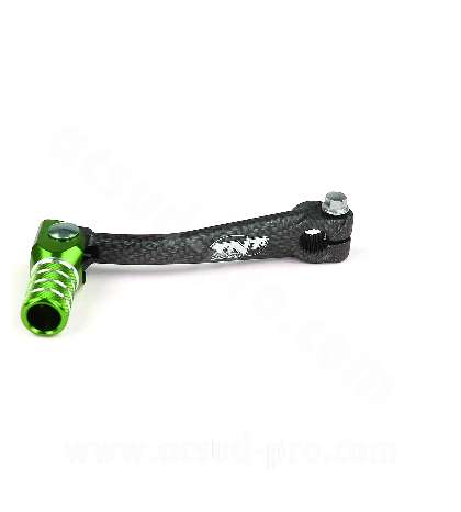 PEDAL DE CAMBIO PLEGABLE ALUMINIO IMIT CARBON AM6 VERDE TNT R: 090326B