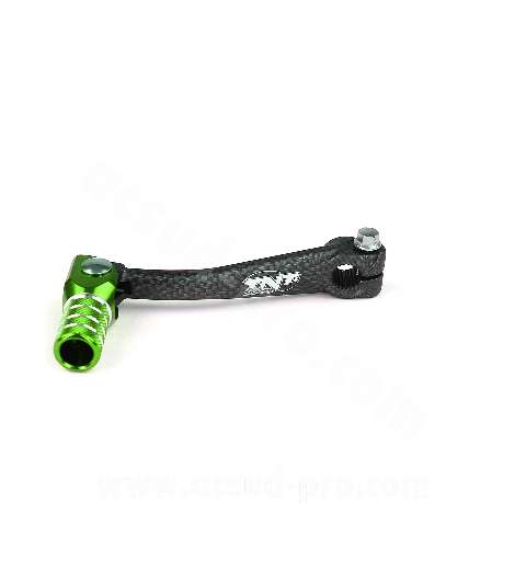 PEDAL DE CAMBIO PLEGABLE ALUMINIO IMIT CARBON AM6 VERDE TNT R: 090326B